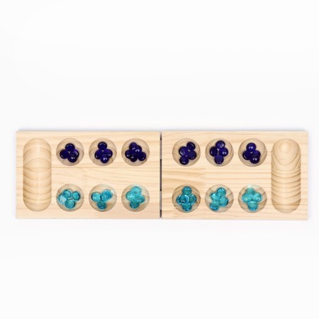 Board game for the logic "Kalah. Mankala", 48 pebbles, 22 x 13.5 cm-9