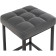 Har lobe metal stool/eco-leather, black/dark gray 35x35x65 cm