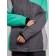 Ski jacket female winter, size 56, green color