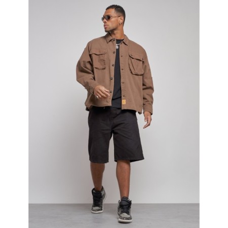 Jeaning jacket men's, size 52, brown color-8