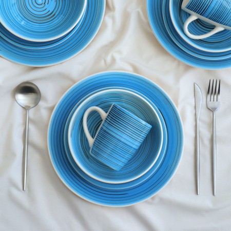 Elrington ceramic dishes. Sea evening ", 16 items-10