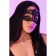 Free narrow mask Eromantica Lady, textiles, black color, 24.5 cm