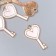 Decor for creativity metal, enamel "Clay with heart" white-pink 1.3x2.3 cm