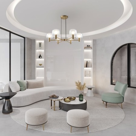 Suspension lamp Maytoni Mod411PL-06G, 6HE14, 60W, 96x96x154 cm, color gold-4