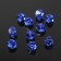 Bead, biconus, 4 mm, set 10 pcs, color sapphire
