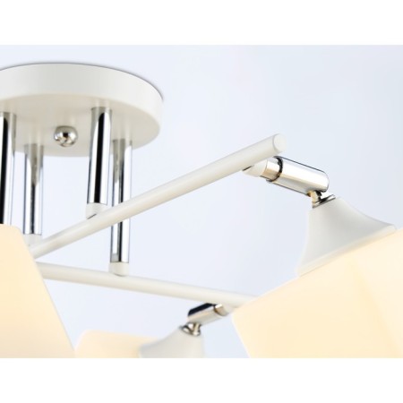 Suspended chandelier Ambrella Light, Modern, TR303088, 6HE27, white color, chrome-3