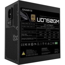 Блок питания Gigabyte ATX 750W GP-UD750GM, 24+2x(4+4)pin, APFC, 120 мм fan, 8xSATA, RTL