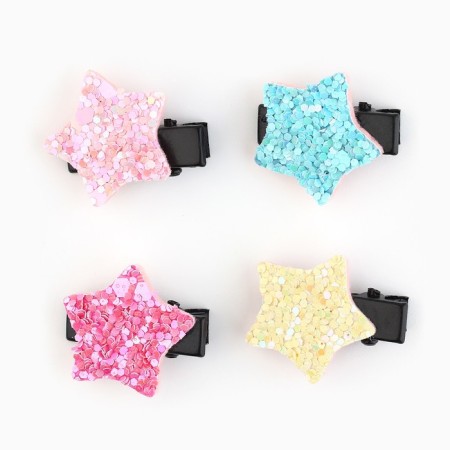 Hair clip, stars, 4 pcs, 2 cm, kitty Marie-2