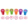 Printing color "flowers" set 6 pcs.