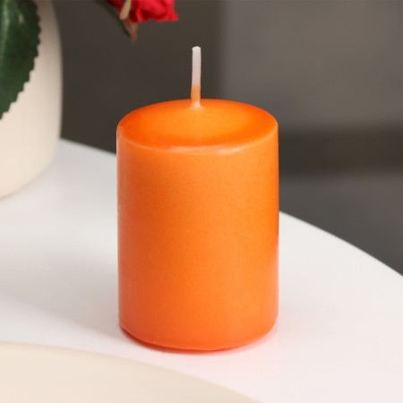 Candle - Aromatic "Juicy Mango" cylinder, 4x6 cm-1