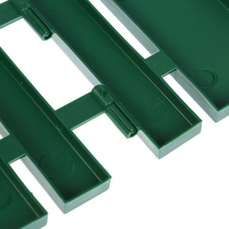 Decorative fence, 25 × 170 cm, 5 sections, plastic, green, "wonderful garden"-9