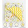 Baby rug is soda, size 115x115 cm, print print, yellow color