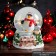Souvenir Polystone Water Ball "A Puffy Penguin in a Scarf" 7x6.7x8.8 cm