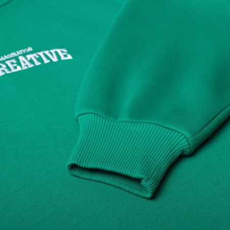 Feminine sweatshirt, dark green color, size 42-46 (One size)-4