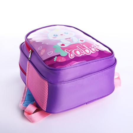 Baby backpack on lightning, 3 outer pockets, purple color-3