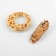 Decorative fastener, 7.5 × 4.5 cm, gold color