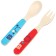 A set of children's bamboo dishes, 4 objects: plate, fork, spoon, glass, transformers