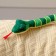 Soft toy "Snake", striped, 39 cm, green color