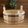 Gang made of linden, 15 l, round, plastic insert