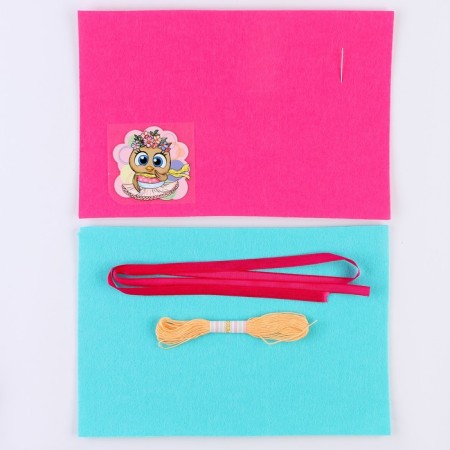 Set for creating a box of felt "Bird"-7