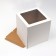 Box for a cake with a window, white, 26.5 x 26.5 x 29 cm