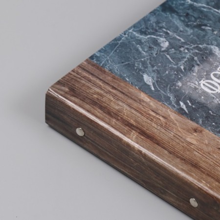 Photo album 25 sheets (stickers+rings) "Texture wood and stone" 19x27x3 cm-9