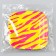 Disposable plate plate square "zebra" pink, 16.5x16.5 cm