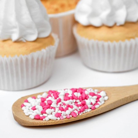 Sprinking confectionery color "Lux", white, red, 50 g