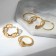 Ring set 5 pieces "perfect fingers" shine, white color in gold