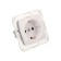 The mechanism of the socket Kranz 1st with grounding, protective curtains s/a 16a white KR-78-0212