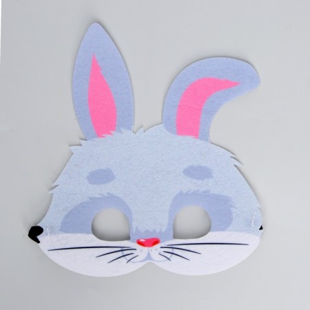 Carnival mask "Bunny" Gray-1