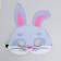 Carnival mask "Bunny" Gray