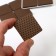 Layer furniture square tundra, size 38 x 38 mm, 8 pcs., Polymer, brown