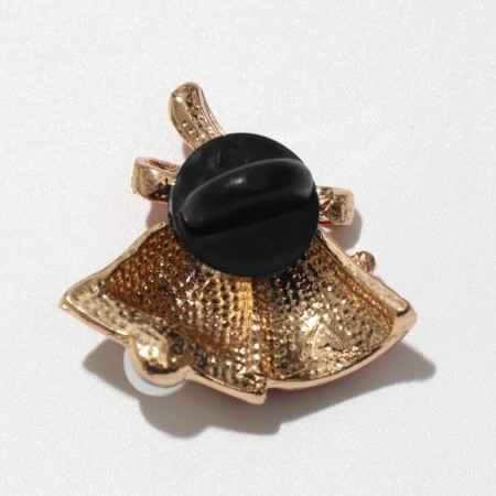New Year's icon "bells" with pearls, color in gold-3