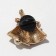 New Year's icon "bells" with pearls, color in gold