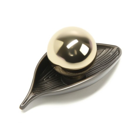 Handle button Cappio RK134 furniture, graphite-golden color-2