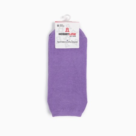 Women's socks anti-slip, lilac color, size 23-25 ​​(36-40)-4