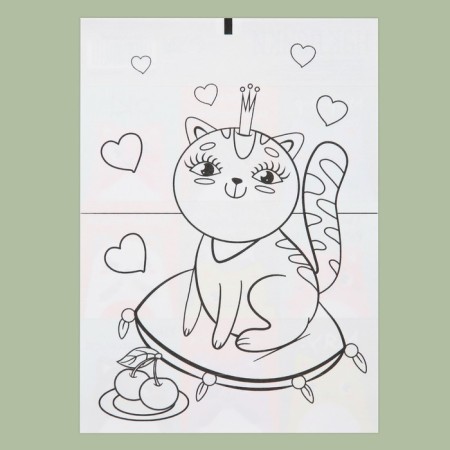 Paper "cats" stickers, with coloring on the back, 11 × 15.5 cm-3