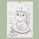 Paper "cats" stickers, with coloring on the back, 11 × 15.5 cm