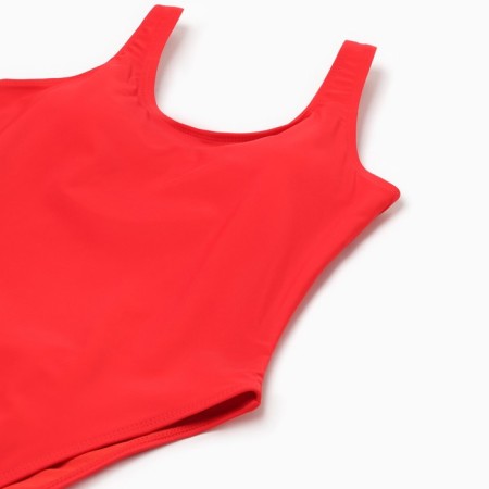 Swimsuit Women's Assigned plain minaku, red color, size 50-6