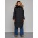 Coat insulated winter female, size 46, black color