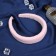 Hair cap "Jeannette" Tenderness style, 3 cm, pink