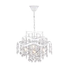 Suspended lamp Freya FR1001PL-04W Charlotte, 410x410x1467 mm, E14, 4x40W, white color