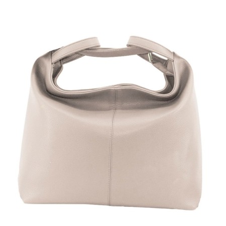 Bag-rugboat female, genuine leather, beige, 40x5x30 cm-1