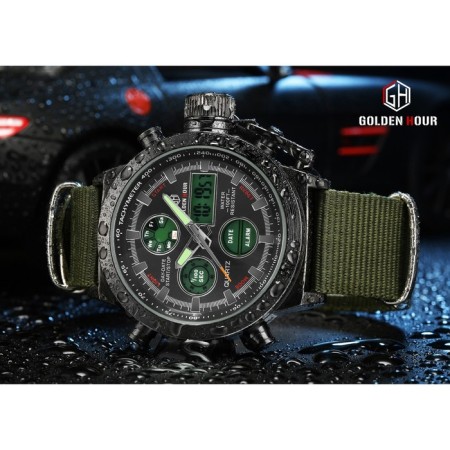 Electronic watch watches, D-4.4 cm, with an alarm clock, calendar, backlight, 1 atm-3