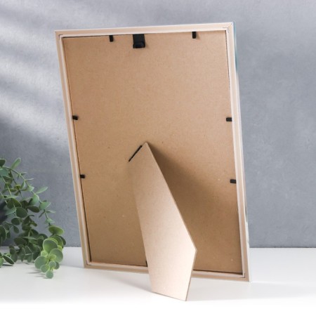 Photo frame plastic "Palette" 21x30 cm, silver, with a leg-3