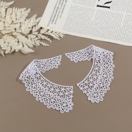 Collar sewing, guipyur, 21 × 6 cm, white color-1