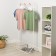 Floor hanger for clothes "Rainbow", 82.5 × 42 × 150 cm, white color