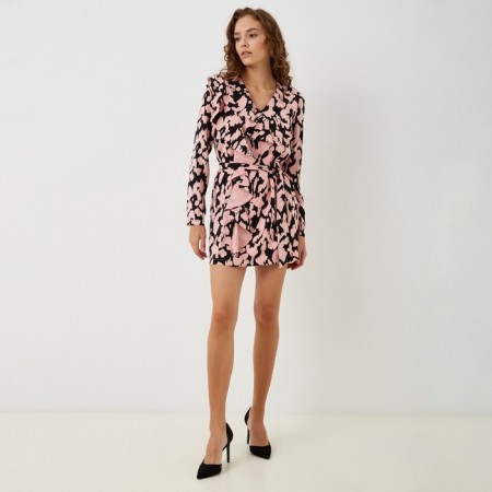 Women's dress with oxen mist, size 42, pink-1
