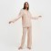 Female pajamas (shirt and trousers) KAFTAN "Triangles" Milk color, size 44-46